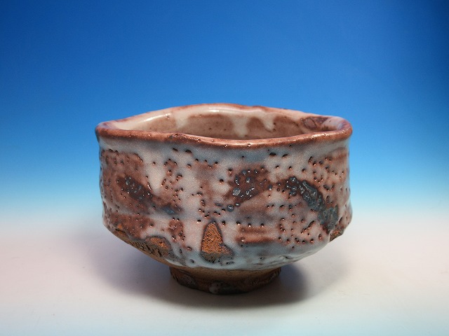 紫志野茶碗